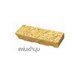 กระเบื้องคอนกรีตตกแต่งผนัง ชุด True Nature Rough แผ่นเข้ามุม Coral Yellow 6x15x2ซม. ราคา/ก